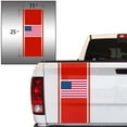thumbnail image 2 of American USA Flag Racing Stripes Truck Tailgate Vinyl Decal Sticker Sport Lines Styling Straight Lines Compatible with Most Pickup Trucks - Back Graphic Sporting (11" x 25", Mint), 2 of 8