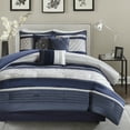 thumbnail image 2 of Home Essence Burnett 7 Piece Comforter Set, Cal King, Navy, 2 of 7
