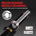 thumbnail image 4 of ROALW EZ Curl Bar, 47-Inch Olympic Barbell for Bicep & Tricep Workouts - 500 LB Capacity, Compatible with 2-Inch Weight Plates, Ideal for Home Gym Strength Training, Black, 4 of 8