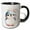 Black/White, variant on 3drose, Cute Floral Penguin Illustration, 11oz Magic Transforming Mug