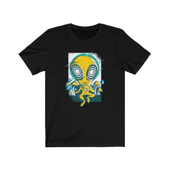 for Alien UFO Fan Psychedelic Alien UFO TShirt
