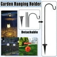 thumbnail image 2 of Tyeign 74 Cm Heavy-Duty Shepherd Hook, Dark Steel Garden Stake for Bird Feeders & Solar Lanterns, Wedding Aisle & Planter Hanger, Rust-Resistant Outdoor Décor Pole, 1Pc Garden Hook, 2 of 9