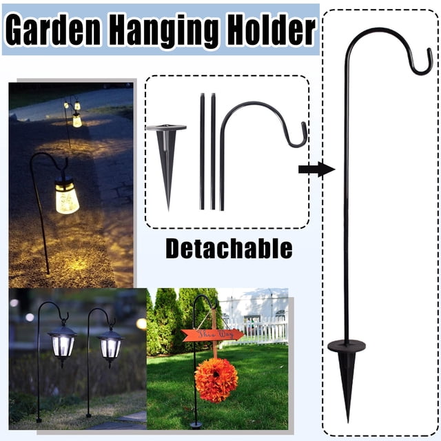 Versatile Garden Hanging Hook System for Bird Feeders and Decorative Home Stake Stands