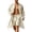 A-Beige661, variant on XIAOCHA Men Stripe Print Robe Set Open Front Long Sleeve Bath Robe Short Sleep Bottoms