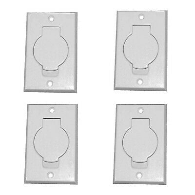 Central Vacuum Inlet Valves for Beam Central Vac - White Round Door (4-Pack)