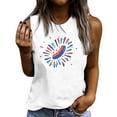 thumbnail image 2 of Sevevn Women's Summer Casual Round Neck Loose Sleeveless T-Shirt Summer Gift White XXL, 2 of 4
