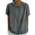thumbnail image 2 of AKEGAMN Summer Solid Round Neck T-Shirt - Breathable, Loose Casual, Polyester, Gray L, Size S-5XL, 2 of 5