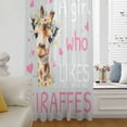 thumbnail image 6 of Grey Pink Giraffe Sheer Curtains 108 Inches Extra Long, Love Heart Spring Floral Botanical Light Filering Curtains, Privacy Drapes Simi Floor to Veiling Curtain for Living Room Window Treatment, 6 of 9