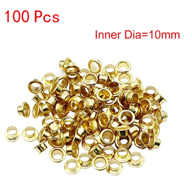 LSLJS 100 Pcs 10MM Œillets en Titane Rondelle Cuir DIY Chaussures Tissu Réparation Œillet, Accessoires Maison