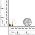 thumbnail image 2 of Gem Stone King 14K Yellow Gold Dangle Earrings Rhodolite Garnet Moissanite (1.30 Cttw), 2 of 3