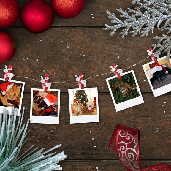 Northlight LED Mini Reindeer Christmas Fairy Light Clips - 5.25' Copper Wire - 10ct