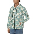 thumbnail image 3 of Goofa Lilies Flowers Pattern Mens Full-zip Hoodie, Zip-up Pullover Hooded Sweatshirt, Kangaroo Pocket Hoodie Ideal for Daily Wear, Travel, and Home-Medium, 3 of 5