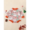 thumbnail image 2 of Qmyliery Toddler Baby Rompers Santa Christmas Tree Print Casual Long Sleeve Jumpsuit for Newborn Girl Boy,0-18 Months, 2 of 8