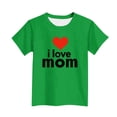 thumbnail image 4 of ATOGUTA Girls Gym Shirts Kids Happy Mother’s Day T-Shirt with I Love Mommy Graphic Green, Size 3T-15, 4 of 6