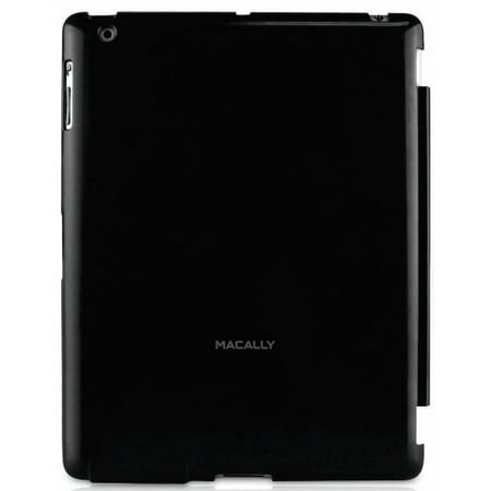 MACALLY BLACK SMARTMATE HARD BACK CASE FOR APPLE iPAD 2 3 4 (FOR SMART COVER)