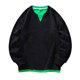 thumbnail image 2 of Sudadera sin capucha para hombre, de color liso, deportiva, de moda, holgada, con cordón y bolsillo, de manga larga, blusa de poliéster., 2 of 4
