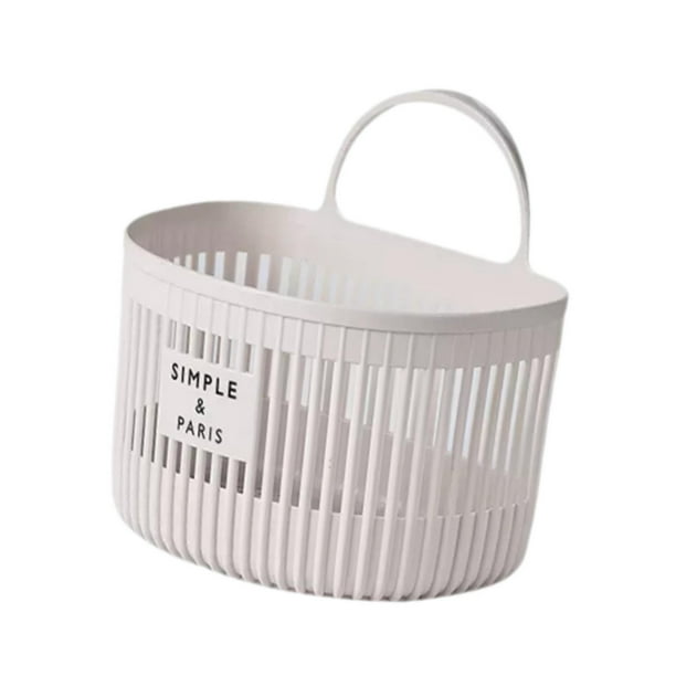 Cesta organizadora de verduras con jengibre y ajo para armario, toallas de gel de ducha Blanco S
