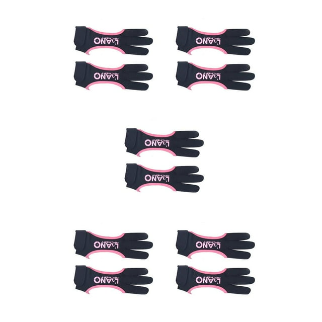 Yuarrent Protector de dedos de tiro con Guante de tres dedos decorativo ajustable profesional Guantes de tiro útiles y prácticos Rosa L Type2 NO2