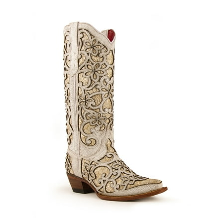 

Women s Ferrini Bliss Leather Boots Handcrafted White