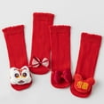 thumbnail image 6 of yocbz Little Kid Christmas Socks Toddler Boys And Girls Baby Cotton Christmas Mid Calf Socks Red,Size for 0-3 Years, 6 of 6