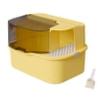 thumbnail image 2 of Caja de Arena para Gatos Cerrada perfecl con Protección Contra Salpicaduras Grande para Gatos Doméstico Amarillo 62 cm x 42 cm x 40 cm, 2 of 8