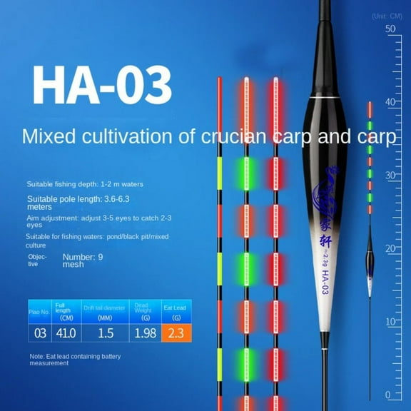 Long Tail New Night fishing Indicator Eye-grabbing Buoy Strike Light Float Electronic Fishing float Bobbers Rock fishing Floats NO COLOUR CHANGE-HA03