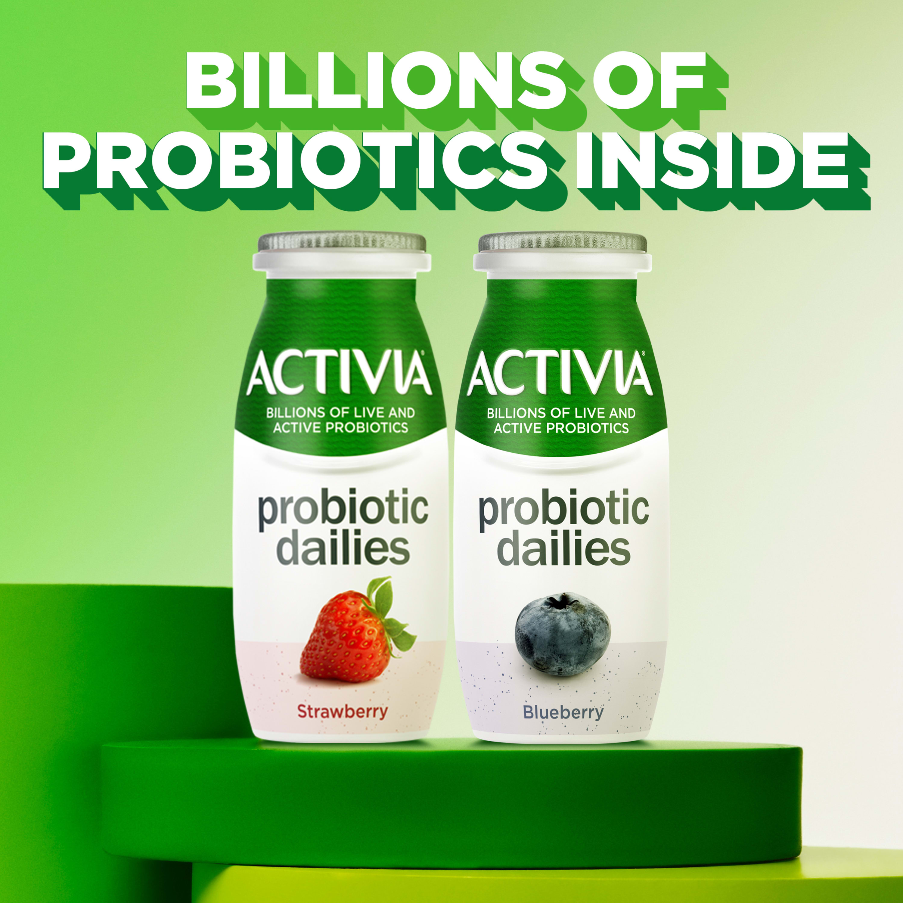 Activia Probiotic Dailies Strawberry And Blueberry Lowfat Probiotic Yogurt Drinks Variety Pack 2131