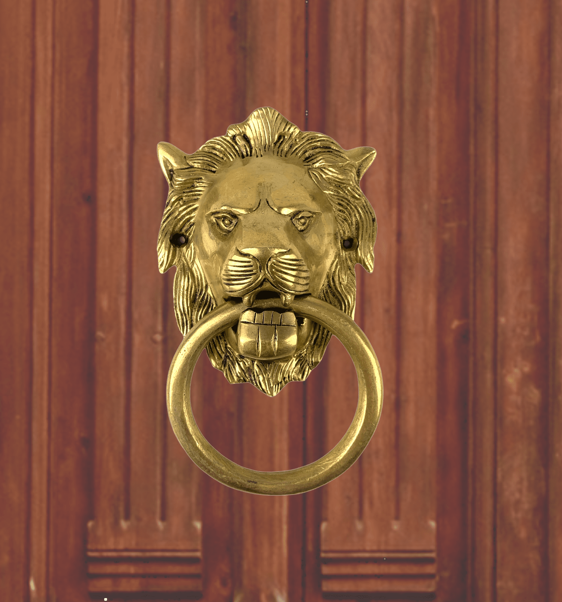 Guardian Lion Door Knocker Large Vintage Brass 1985 Pennsylvania