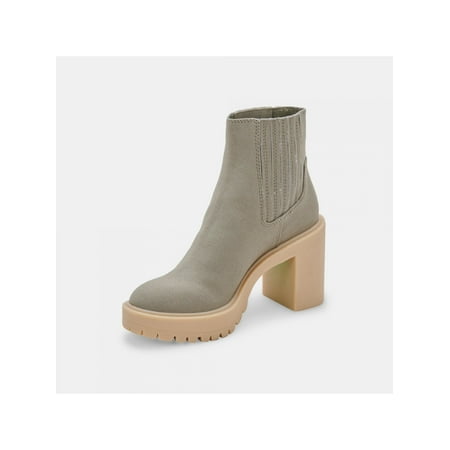 

DOLCE VITA Womens Green 1 Platform Goring Lug Sole Caster Round Toe Block Heel Booties 9.5