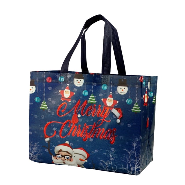 Christmas Cartoon Coated Non Woven Bag Friendly Tote Bag Border Shopping Baking Mats for Oven Nonstick Bread for Baking Organic Bread Making Baking Linen Cooking Mats for Oven Hot Dog Kitchen Roller
