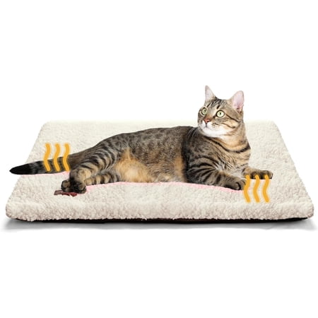 Self Warming Cat Bed Self Heating Cat Dog Mat 29.1 x 18.9 inch Extra Warm Thermal Pet Pad for Indoor Outdoor Pets with Removable Cover Non-Slip Bottom Washable Non Electric