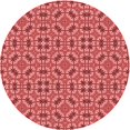 thumbnail image 1 of Ahgly Tapis Rond Lavable en Machine Intérieur Transitionnel Rouge, 3 Pieds Rond, 1 of 7