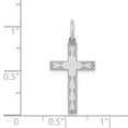 thumbnail image 3 of 14k White Gold Laser Designed Cross Pendant, 3 of 4