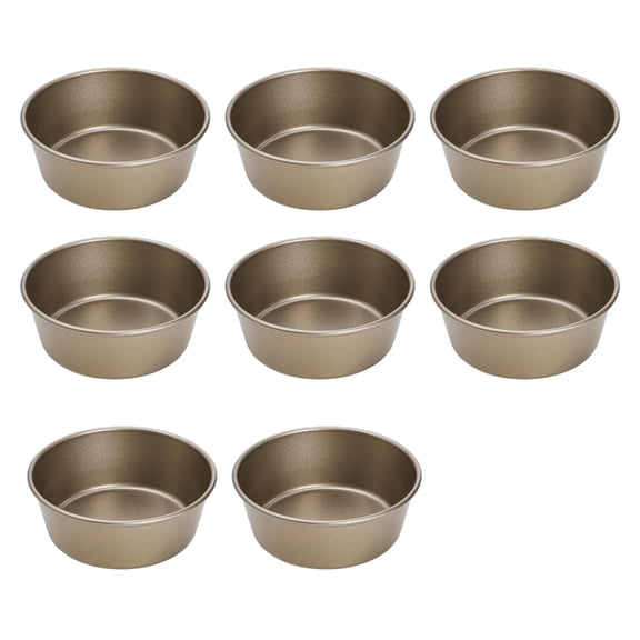 Round Bread Shaping Pans Carbon Steel 8 Piece Set, Approx 4.5 x 1.6 in Burger Bun Forms for Kitchen Batch Baking, Dough