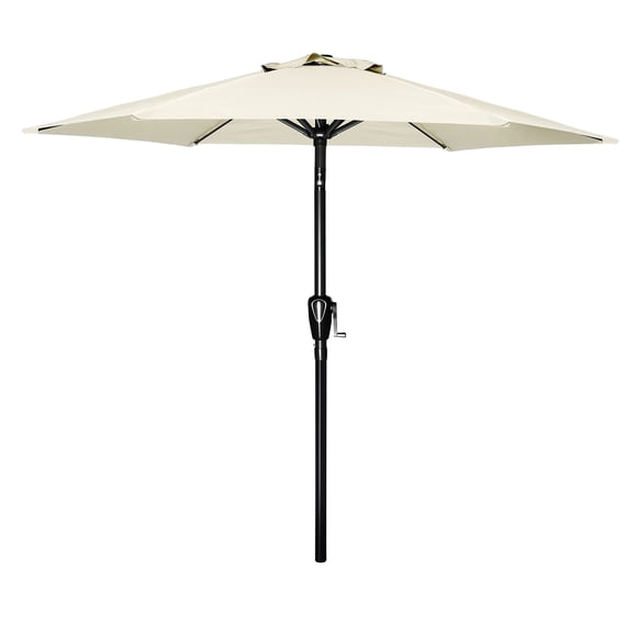 Sombrilla de patio Simple Deluxe de 2,7 m para exteriores con inclinación y manivela Crea