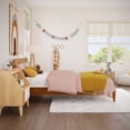 thumbnail image 3 of Aria Twin Solid Wood Modern Low Profile Platform Bed in Light Toffee, 3 of 14