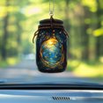 thumbnail image 3 of Window Hanging Acrylic Mason Jar Suncatcher, Enchanted Forest with Fireflies Car Decoration, Magical Gift for Nature Lovers, Dreamy Home Décor, 3 of 4