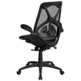 thumbnail image 2 of High Back Transparent Black Mesh Executive Ergonomic Office Chair with Adjustable Lumbar, 2-Paddle Control & Flip-Up Arms, 2 of 8