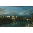 thumbnail image 2 of Bernardo Bellotto 14x11 Gold Ornate Wood Frame and Double Matted Museum Art Print Titled - Vaprio D’Adda (1744), 2 of 4
