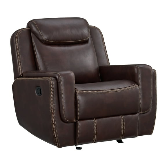 Picket House Furnishings Lynx Glider Motion Recliner in Neono Brown