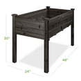 thumbnail image 7 of Best Choice Products 48x24x30in Raised Garden Bed, Elevated Wooden Planter for Yard w/ Foot Caps, Liner - Black, 7 of 7