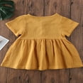 thumbnail image 3 of Baby Girl Dress Short Sleeve  Neck Button Casual Dress, 3 of 6