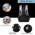 thumbnail image 4 of FORMRS Unisex School Backpack 17" Student Travel Bag with Laptop Compartment, Cartoon Capybara Pattern, 4 of 7