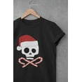 thumbnail image 5 of Old Glory Juniors Skull And Cross Candy Canes Santa Short Sleeve T Shirt, 5 of 5