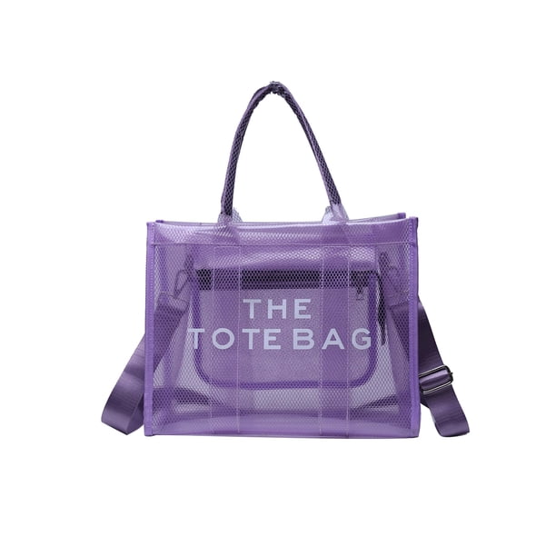 (Tabletas Fragancia) Bolso Pvc Con Letras Informales A La Bolso Hombro para Mujer 8889 Morado