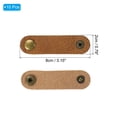 thumbnail image 2 of Uxcell Leather Cord Organizer Cable Straps, 10Pcs 8x2cm Cable Leather Clips USB Earphone Cord Management, Yellow Brown, 2 of 6