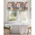 thumbnail image 4 of Valance Curtains for Windows Bohemian Floral Kitchen Curtians Window Treatment Boho Flowers Topper Curtain Rod Pocket Valances for Kitchen Bathroom Living Room 54x18in, 4 of 9