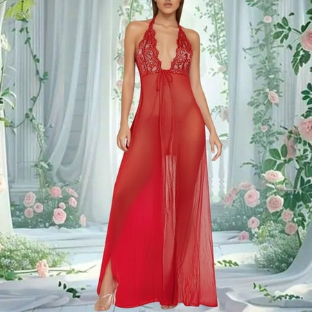 Ladies Nightgowns Babydoll Dress Red Dresses For Women Sexy Lace Lingerie Womens Lingerie Sexy