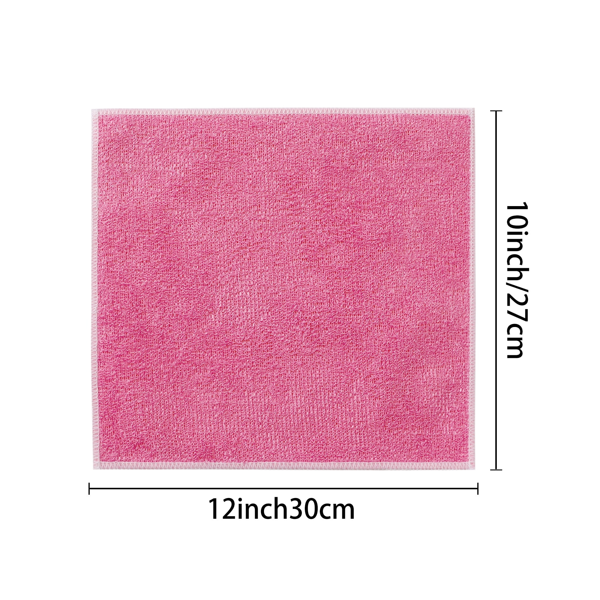 Unique Bargains 12 Pcs Wash Cloths Microfiber Absorbent Kitchen Rags Towel Multi 10"x12"