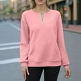 thumbnail image 4 of Erwazi Womens Sweatshirts Half Zip Fleece Pullover Tops with Pockets Quarter Zipper Fall Winter Clothes, 4 of 6